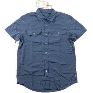 New Prana Mens Nautical Blue Short Sleeve size XS